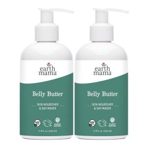 imageEarth Mama Belly Butter Maternity Moisturizer for Dry Skin  Lotion for Pregnancy and Postpartum Recovery Self Care Body Cream with Aloe Fragrance Free 8Fluid Ounce8 Fl Oz Pack of 2