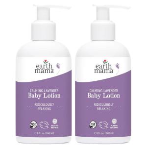 imageEarth Mama Calming Lavender Baby Lotion for Dry Skin Calendula Cream for Newborn Skin Care Organic Moisturizer for Children with Aloe Juice Rooibos ampamp Shea Butter Lavender Lotion 8 Fl Oz8 Fl Oz Pack of 2