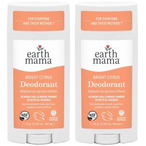 imageEarth Mama Calming Lavender Deodorant  Safe for Sensitive Skin Pregnancy and Breastfeeding Contains Organic Lavender Calendula and Coconut Oil No Baking Soda or Aluminum 265Ounce 2PackNEW Bright Citrus