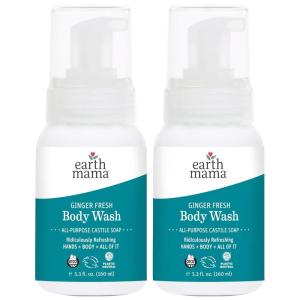 imageEarth Mama Ginger Fresh Foaming Hand Soap and All Purpose Body Wash for Sensitive Skin Liquid Castile Soap with Organic Coconut Oil Shea Butter Calendula ampamp Aloe 53 fl oz53 Fl Oz Pack of 2