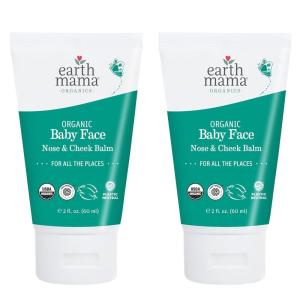 imageEarth Mama Organic Baby Face Nose ampamp Cheek Balm  Moisturizer with Calendula Oil for Dry Skin Care Natural Petroleum Jelly Alternative 2Fluid Ounce2 Ounce Pack of 2