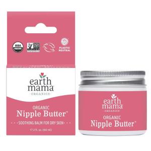 imageEarth Mama Organic Nipple Butter  Nipple Cream Safe for Breastfeeding  Postpartum Essentials for Nursing  Non Lanolin Nipple Cream 2Fluid Ounce2 Fl Oz Pack of 1