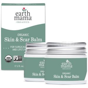 imageEarth Mama Organic Skin ampamp Scar Balm CSection Recovery Skin Care Pregnancy Stretch Mark Scar Cream with Organic Jojoba Oil Tamanu Oil ampamp Gotu Kola1 Fl Oz Pack of 2
