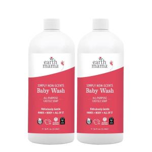imageEarth Mama Simply NonScents Baby Wash Foaming Hand Soap Organic Fragrance Free Unscented Body Wash Castile Soap with Coconut Oil Shea Butter Calendula ampamp Aloe 627 fl oz 2PK34 Fl Oz Pack of 2