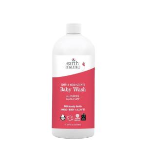 imageEarth Mama Simply NonScents Baby Wash Foaming Hand Soap Organic Fragrance Free Unscented Body Wash Castile Soap with Coconut Oil Shea Butter Calendula ampamp Aloe 627 fl oz 2PK34 Fl Oz Pack of 1