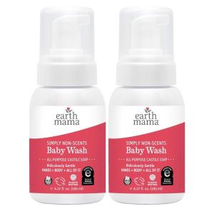 imageEarth Mama Simply NonScents Baby Wash Foaming Hand Soap Organic Fragrance Free Unscented Body Wash Castile Soap with Coconut Oil Shea Butter Calendula ampamp Aloe 627 fl oz 2PK627 Fl Oz Pack of 2