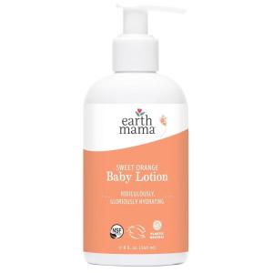 imageEarth Mama Sweet Orange Baby Lotion  Moisturizing Body Lotion for Dry Skin Newborn Baby Lotion Sensitive Skin Care Face Lotion for Babies ampamp Kids with Shea Butter Calendula ampamp Aloe 8 Fl Oz8 Fl Oz Pack of 1