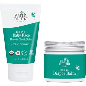 imageEarth Mama Top to Bottom Skin Care Bundle  Organic Diaper Balm  Baby Face Nose ampamp Cheek Balm
