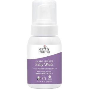 imageEarth Mama Baby Wash with Gentle Castile Soap for Sensitive Skin Sweet Orange 53Fluid Ounce and Liter Refill Packaging May VaryCalming Lavender