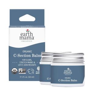 imageEarth Mama Organic CSection Balm  1 oz  USDA Certified Organic Scar Balm for CSection Recovery1 Fl Oz Pack of 2